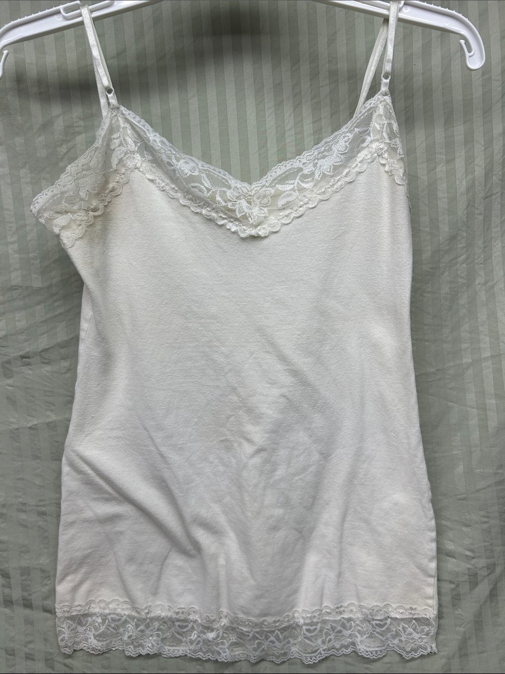 Bozzolo White Lace Trim Camisole